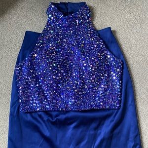 Sherri Hill Blue Homecoming Dress Short
